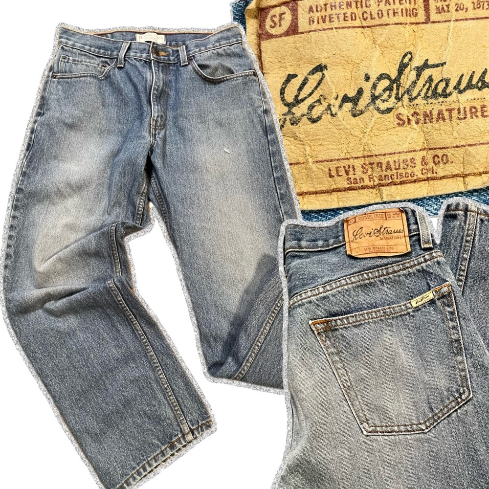 VINTAGE‎ Levi’s Strauss Signature Regular Fit denim jeans straight leg y2k 32